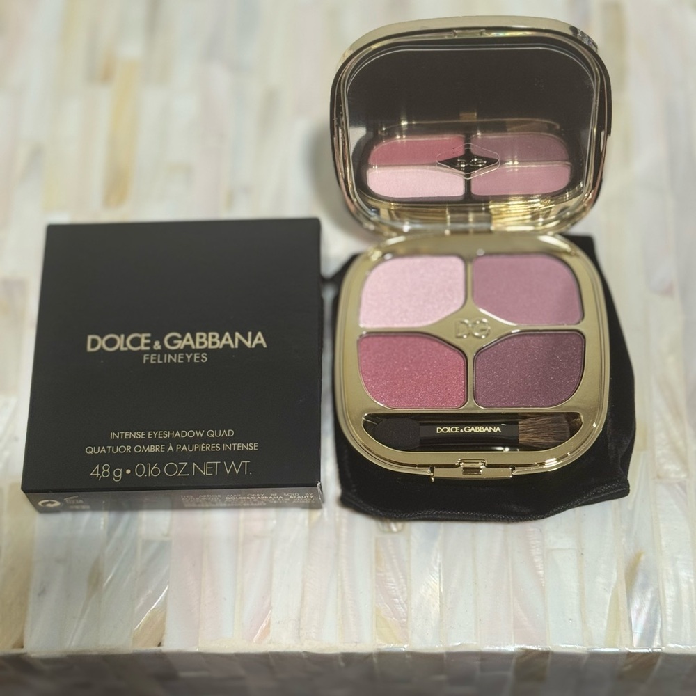 NIB Dolce & Gabbana Felineyes Eyeshadow Quad in Passionate Dahlia